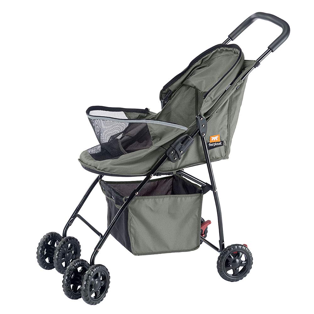 Ferplast Haustierwagen für kleine Hunde Globetrotter Faltbarer Buggy für kleine Hunde bis 9 kg, Falt