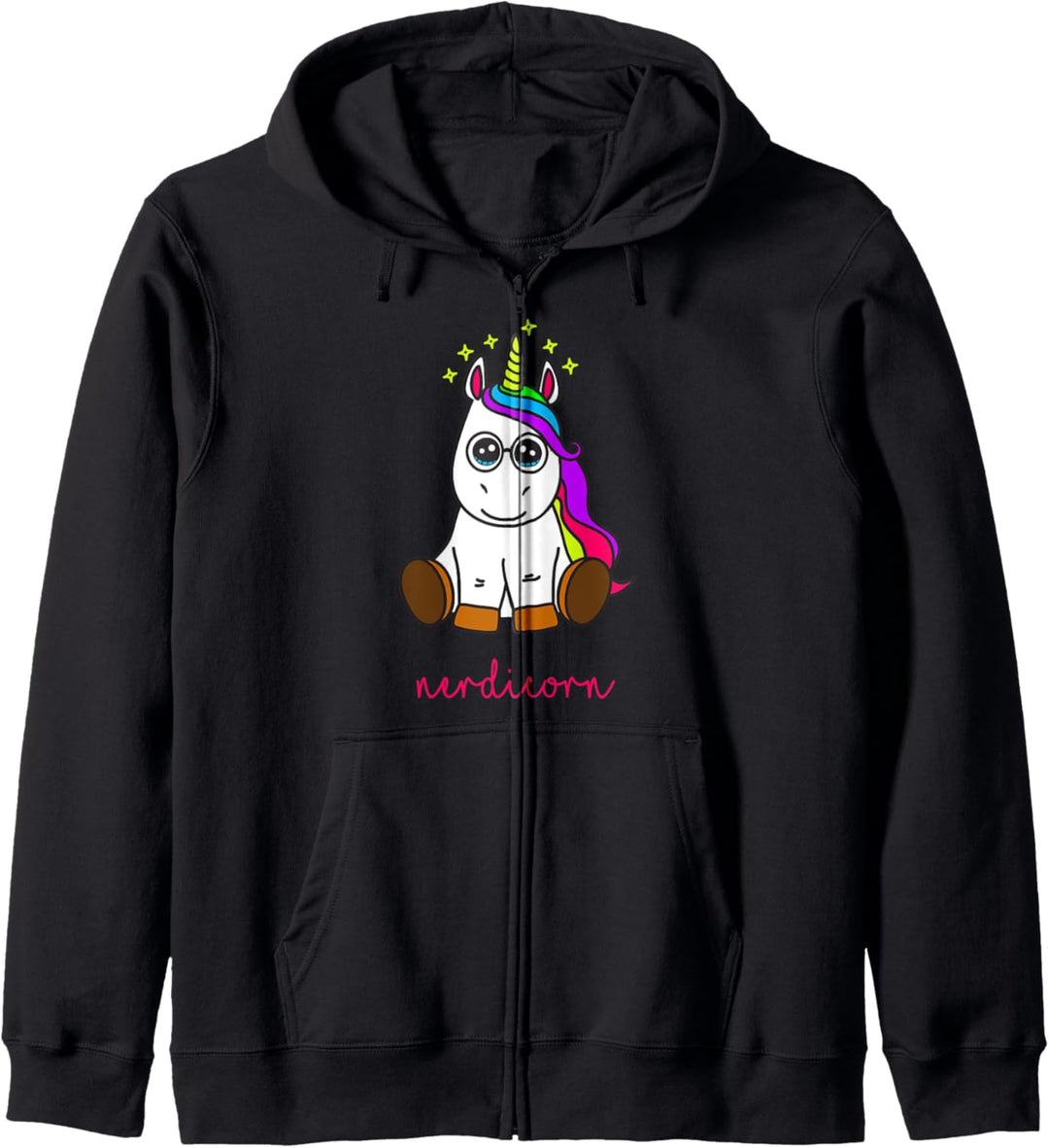 Süsses nerdiges Einhorn-Nerdicorn Geschenk des Mädchens Kapuzenjacke