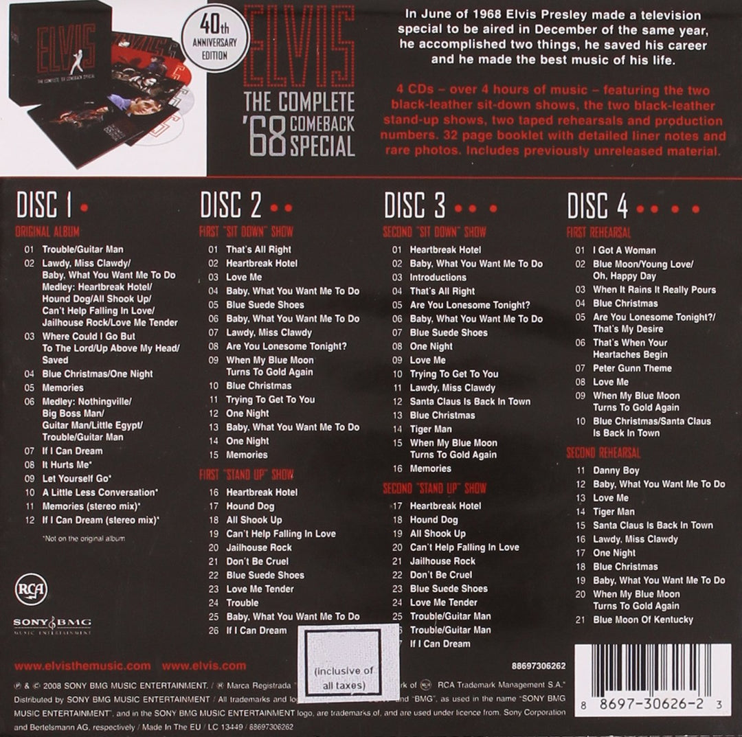 The Complete '68 Comeback Special- the 40th a, Audio-CD