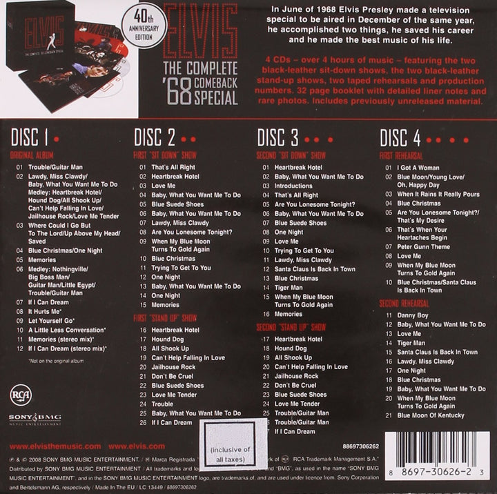 The Complete '68 Comeback Special- the 40th a, Audio-CD