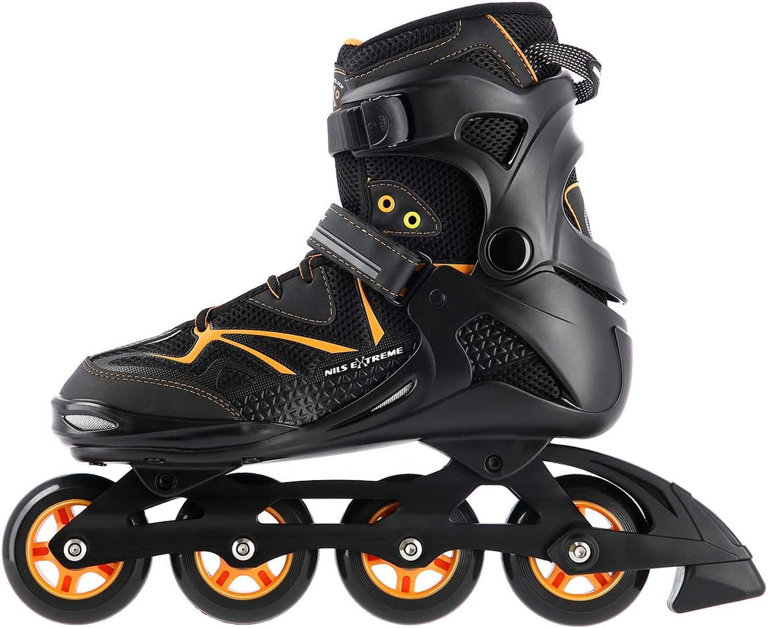 Nils Extreme Herren Inlineskates Inliner ABEC9 80 mm Inline Gr. 39-45 orange (45) 41, 41
