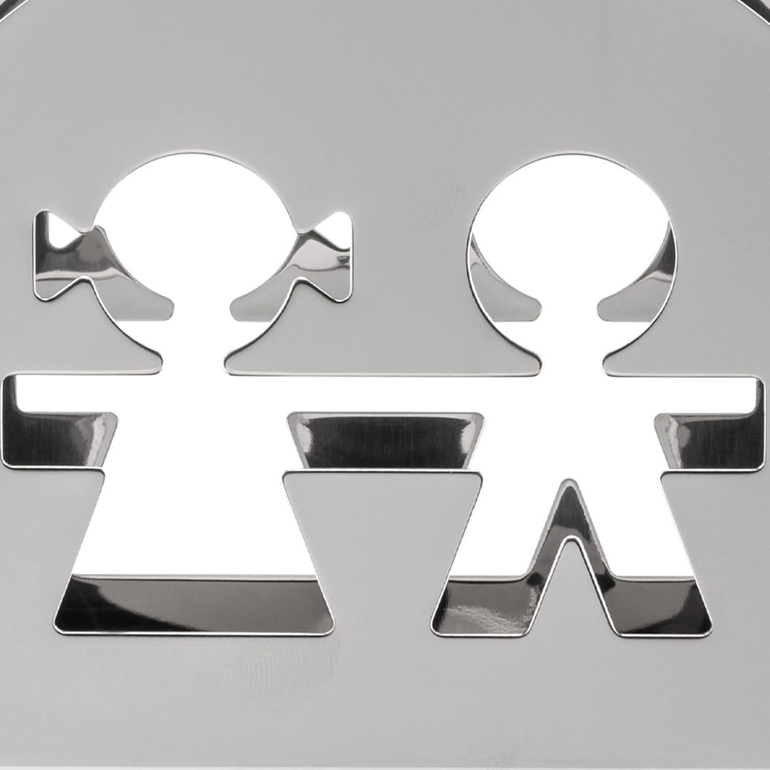 Alessi "GIROTONDO" Papierserviettenhalter aus Edelstahl Silber, Silber