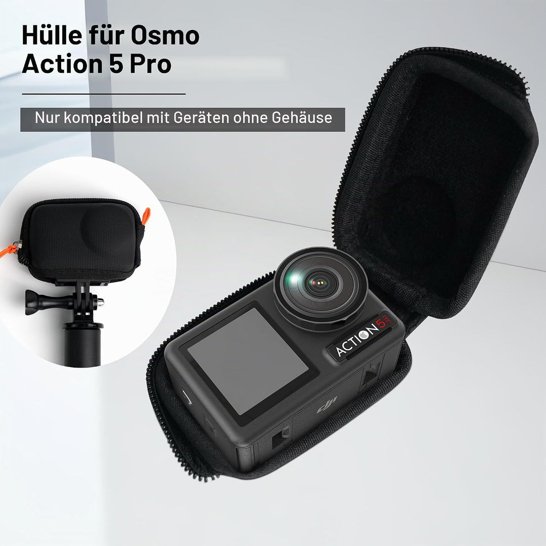 CYNOVA Tasche für DJI Osmo Action 5 Pro Tragetasche für DJI Zubehör, Schwarz Hard Shell Reisetasche