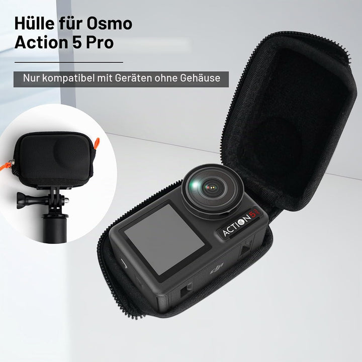 CYNOVA Tasche für DJI Osmo Action 5 Pro Tragetasche für DJI Zubehör, Schwarz Hard Shell Reisetasche