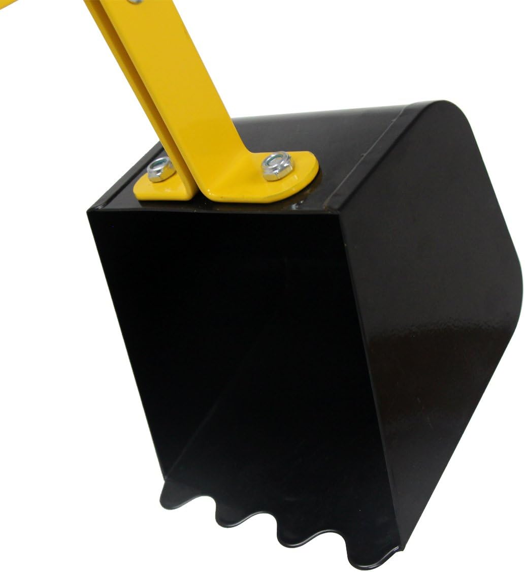 COSTWAY Sitzbagger 360° drehbar, Bagger zum Draufsitzen Metall mit Schaufel & Rädern, Bagger Sandkas