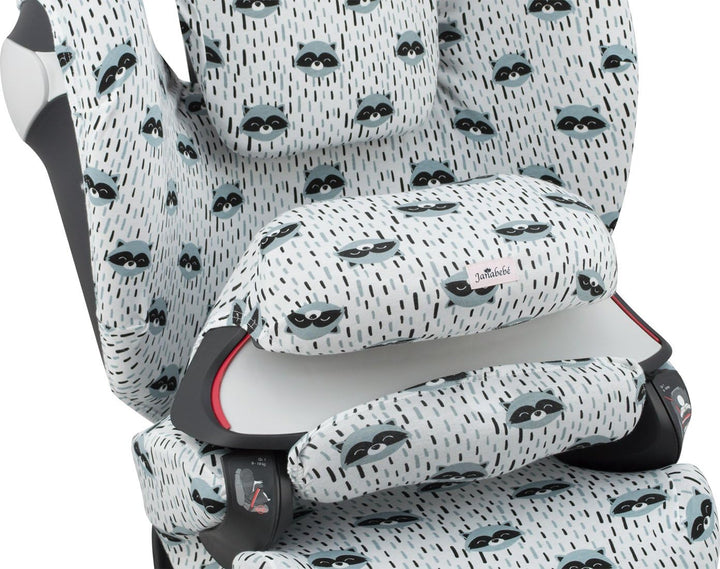 JYOKO Kids Bezug für Autositz kompatibel mit Cybex Pallas M (Raccoon), Raccoon