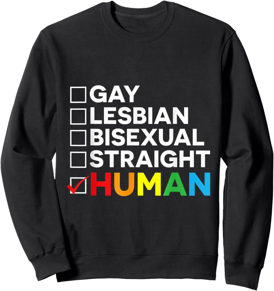 Wir sind alle menschliche Flagge LGBT Gay Pride Monat Trans Sweatshirt