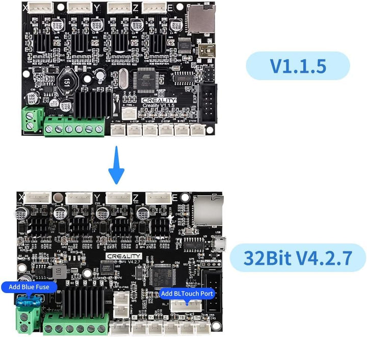 Creality Offizielles Ender 3 Silent Motherboard Upgrade V4.2.7 Mainboard Control Board mit TMC2225 T