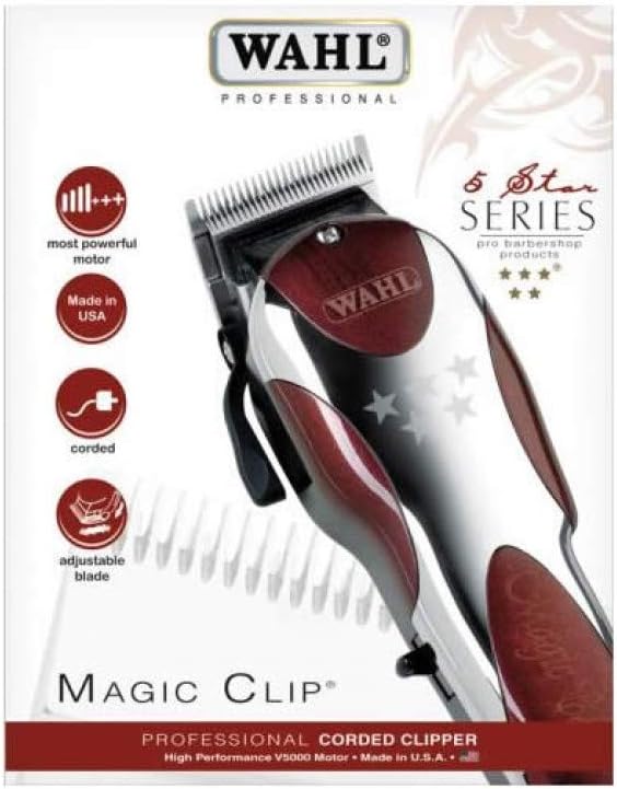 Wahl Haarschneidemaschine Magic Clip 5-Sterne, rot Cord, Cord