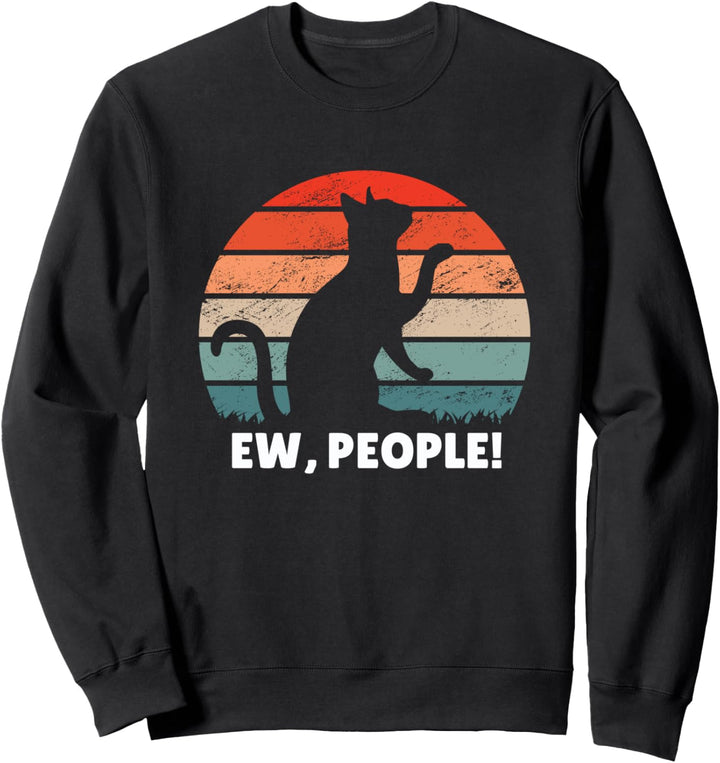 Lustiges Katzengeschenk-Retro-Grafikdesign Sweatshirt