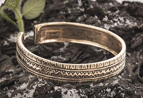 Windalf Wikinger Armreif THORSSON Ø 6.2 cm Bohemia Armschmuck Vintage Bronzearmreif Hochwertige Bron