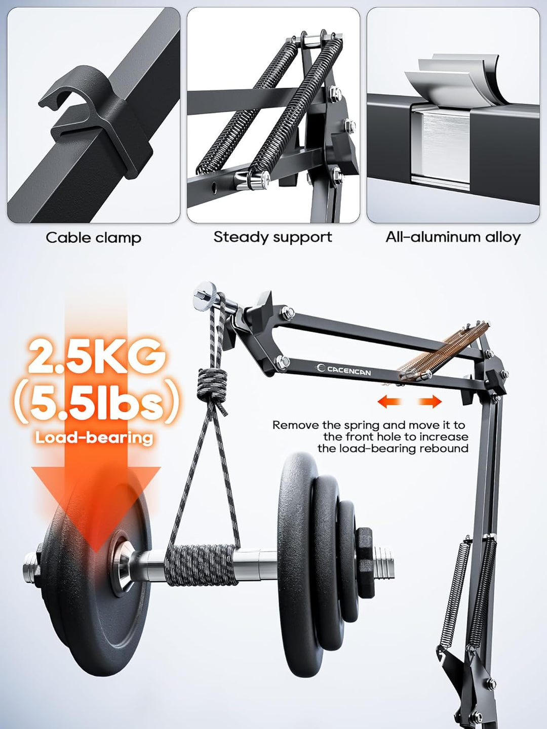 Overhead Kamera Stativ [40 cm erhöhen]-Professioneller Kamera Ständer Flexibel Gelenkarm Tisch Halte