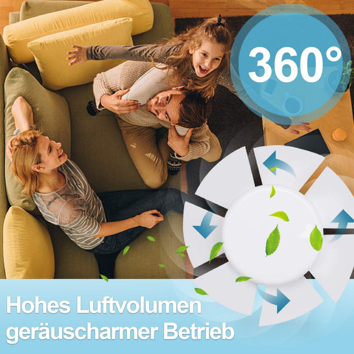 Jopassy Badlüfter 100 mm Abluftventilator, Wandventilator für Küche, Bad, Loftfenster und Keller, Ge