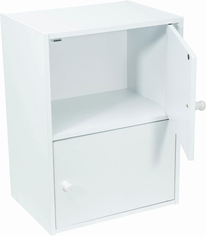 WERKA PRO Weisses Möbel mit Türen 2 Türen (54 x 40 x 29 cm) 2 Türen (54 x 40 x 29 cm) Weiss, 2 Türen