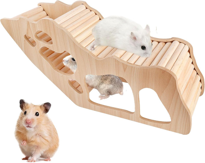 BYZESTY Hamster Haus, Hamster Haus aus Holz, Hamster Tunnel, Hamsterhaus Hamster Versteck, Watchbox