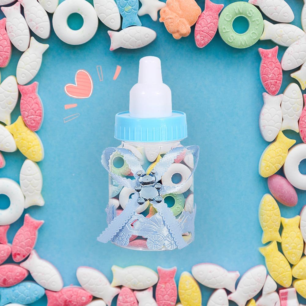 Fdit 50 Stück Candy Flasche Party Geschenke Baby Dusche Flasche Gadgets Partyzubehör Baby Fläschchen