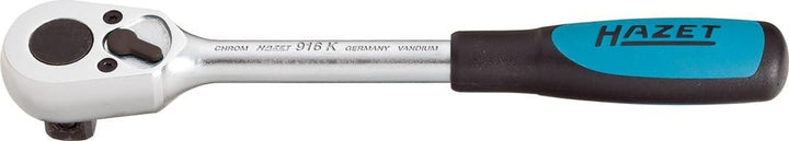 HAZET Umschaltknarre (1/2 Zoll Vierkant, 32 Zähne, extra kurz: 199 mm) 916K 1/2 Zoll kurz, 1/2 Zoll