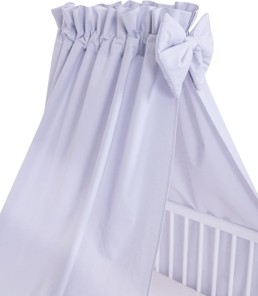 Amilian® Vollstoffhimmel Himmel mit Schleife Betthimmel Grau (Vollstoffhimmel), Vollstoffhimmel