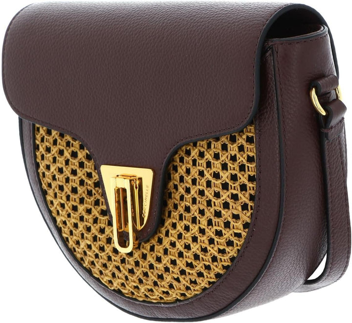 Coccinelle Beat Paglia Rete Crossover Bag Chocolate/Caramel