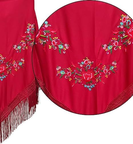 Set Schal und Zubehör: bestickter Schal mit Zubehör im Flamingo-Stil und besticktem Armband, für bel