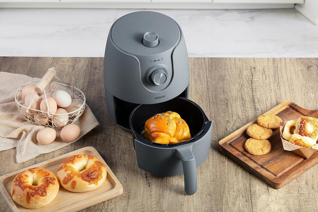 Mini Heissluftfritteuse - 1,8L - Airfryer mit Timer und Warmhaltefunktion - Temperatur wählbar - Ene