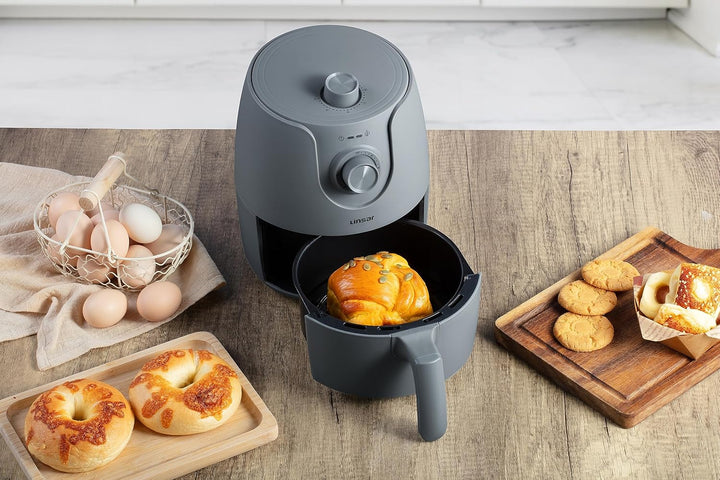 Mini Heissluftfritteuse - 1,8L - Airfryer mit Timer und Warmhaltefunktion - Temperatur wählbar - Ene