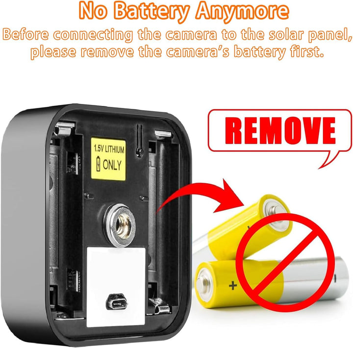 3W/5V Solarpanel mit Biuld-In 6000 mAh Batterien,kompatibel mit Blink-Kamera,für Blink Outdoor 4(4.