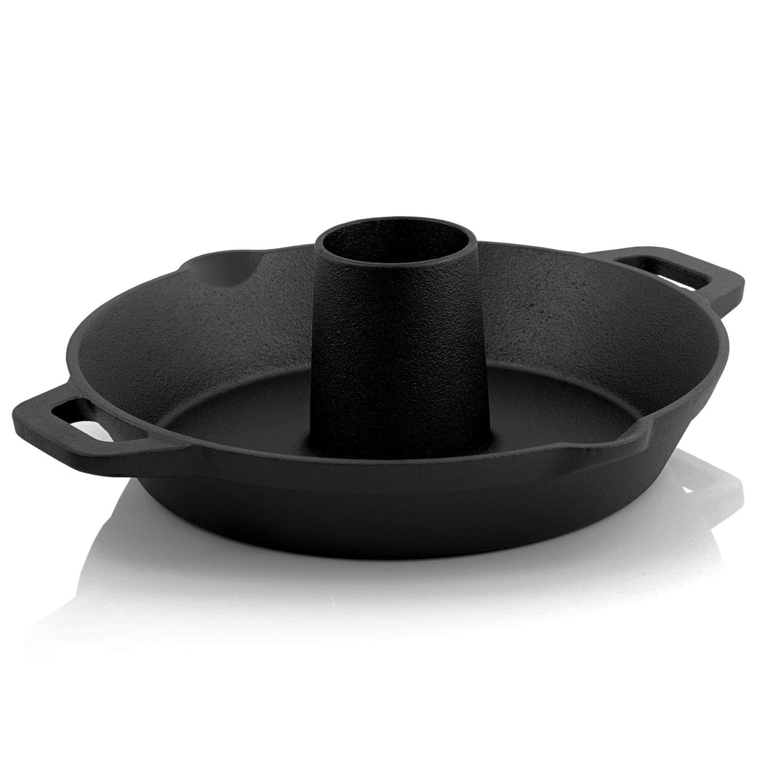 BBQ-Toro Gusseisen Hähnchenbräter Ø 28 cm | Bereits eingebrannt - preseasoned | Geflügelbräter für G