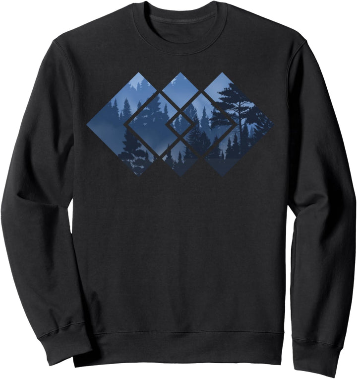 Wald Natur Quadrat Minimalismus Sweatshirt