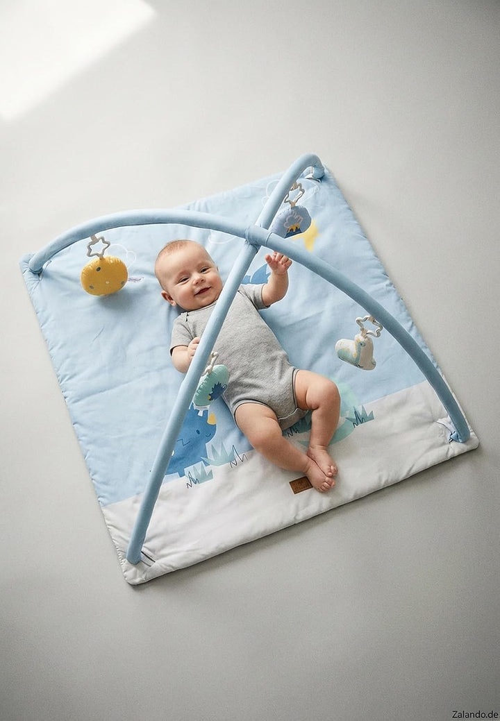 Sterntaler Spielbogen Dino Rexi - Spielbogen wattiert - Baby Spieldecke mit Bogen und Spielfiguren z