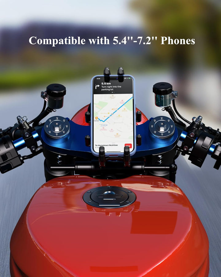 BRCOVAN Motorrad Gabelvorbau Handyhalterung mit Vibrationsdämpfer und Hochgeschwindigkeits-Sicherhei