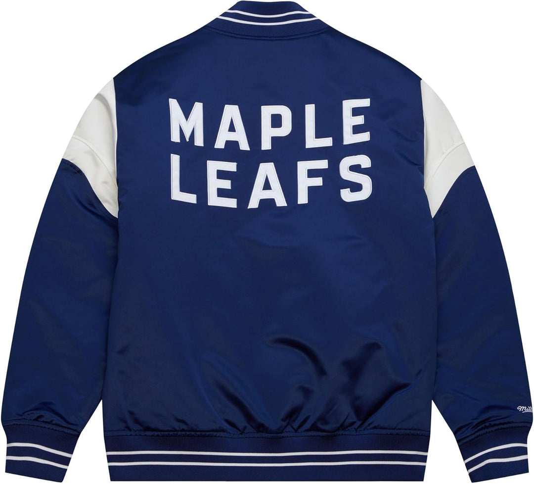 Mitchell & Ness NHL Heavyweight Satin Jacket - NHL, M Toronto Maple Leafs, Navy