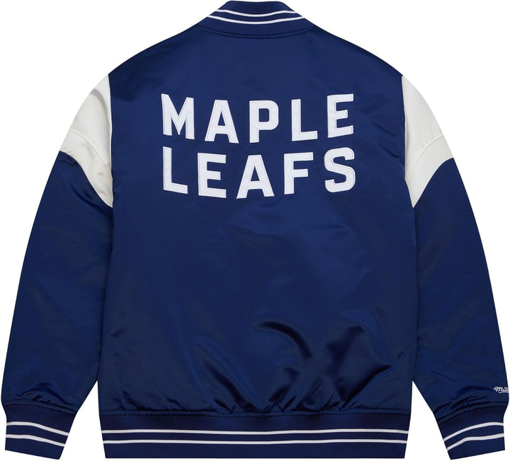 Mitchell & Ness NHL Heavyweight Satin Jacket - NHL, M Toronto Maple Leafs, Navy
