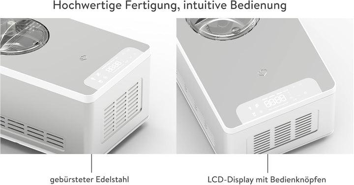 SPRINGLANE Eismaschine & Joghurtbereiter Elisa 2,0 L mit selbstkühlendem Kompressor 180 W, Eiscremem