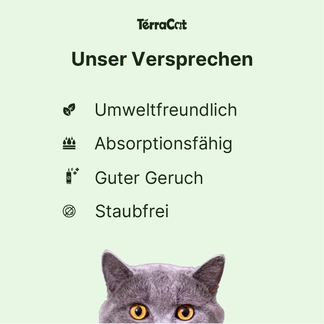 TerraCat katzenstreu, 12.5L - 10Kg Cat Litter, 100% Natürlicher Griechischer Bentonit Katzenstreu Kl
