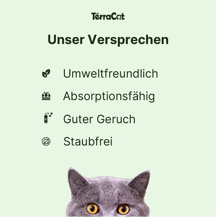TerraCat katzenstreu, 12.5L - 10Kg Cat Litter, 100% Natürlicher Griechischer Bentonit Katzenstreu Kl