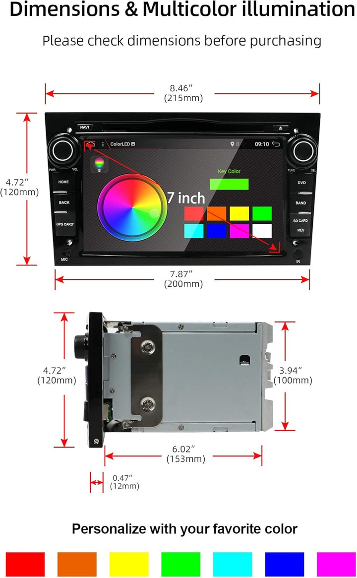 JOYX Android 10 Autoradio Passt für Opel Vauxhall/Antara/Astra/Zafira/Corsa/Meriva - Kamera Canbus K