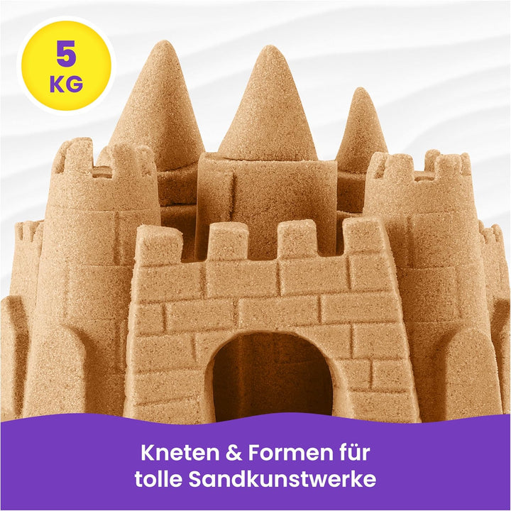 Kinetic Sand 5 kg - Original magischer kinetischer Sand aus Schweden, naturbraun, bekannt aus Kinder
