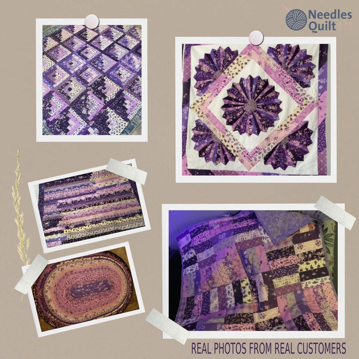 Needles Quilt Studio – 6.3 cm vorgeschnittenes 40 Stoffstreifen (Amethyst-Garten),Baumwollstreifen z