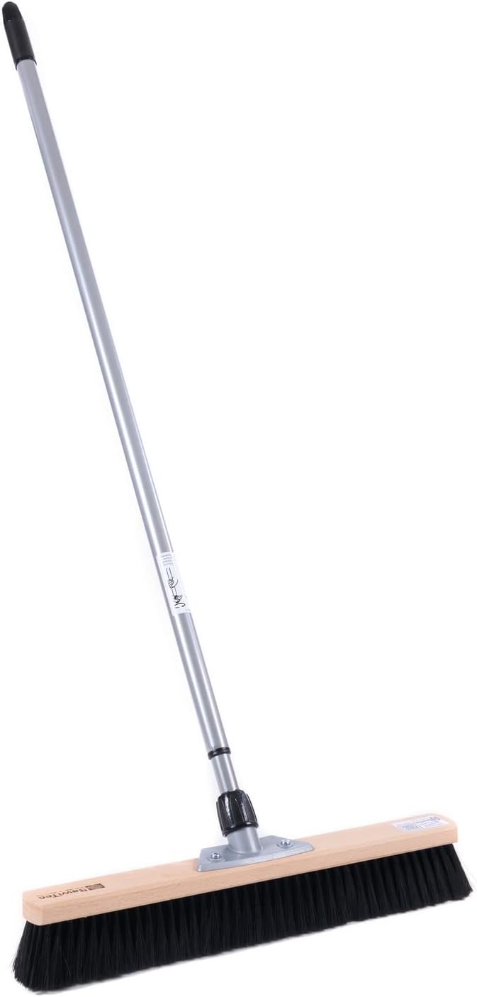 BawiTec Profi Kehrbesen Set Kehrset XL Besen 60cm Saalbesen #0715 inkl. Metall-Teleskopstiel verstel