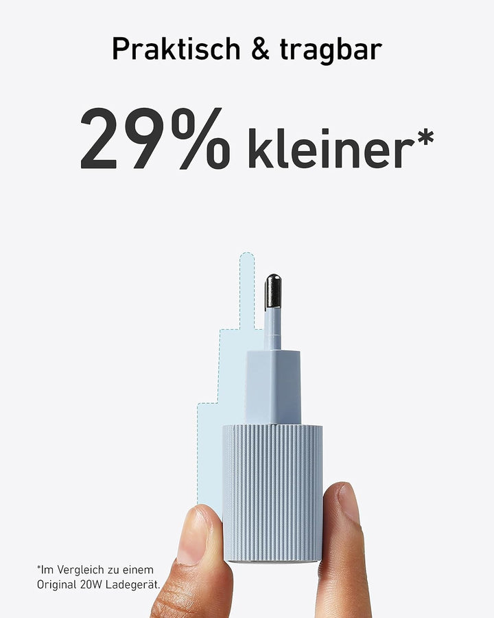 Anker Nano USB C Netzteil, 30W High-Speed USB C Ladegerät, PIQ 3.0 und PPS Schnellladeleistung, Komp