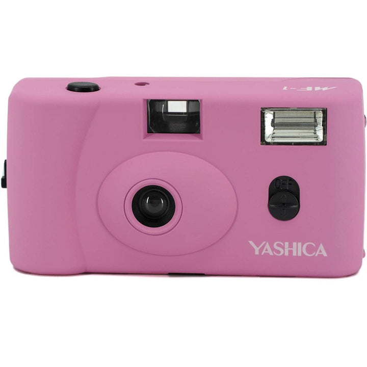 Yashica MF-1 pink Snapshot 35 mm Kleinbild Kamera-Set (mit eingelegtem Film + Batterie), pink