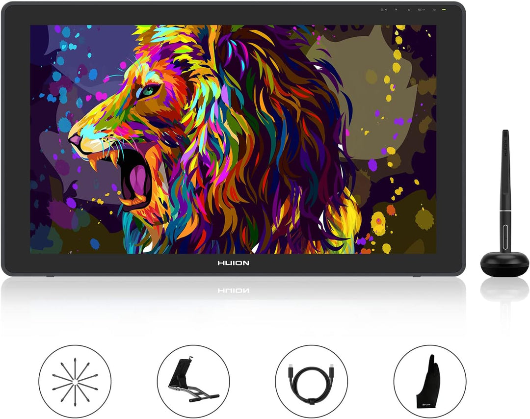 HUION KAMVAS 22 Plus Grafiktablett mit Display mit volllaminiertem QD-Bildschirm 140% s RGB-Android-