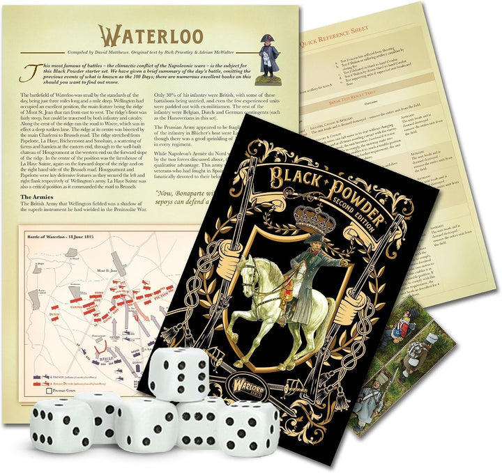 Warlord Games 301510002 Waterloo Second Edition Starter-Set Zubehör, unlackiert