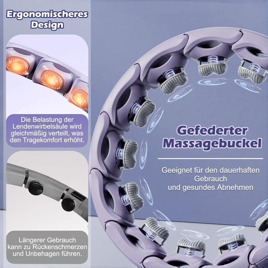 Hula Hoop mit Gewicht Kugel mit Zähler,15 Knoten Umfang (70-93cm),Smart Hula Hoop Reifen Erwachsene