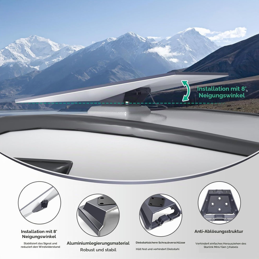 XLTTYWL Starlink Gen 3-Halterung, hochwertige, robuste Starlink Gen3-Standard-Mobilitäts-Dachhalteru