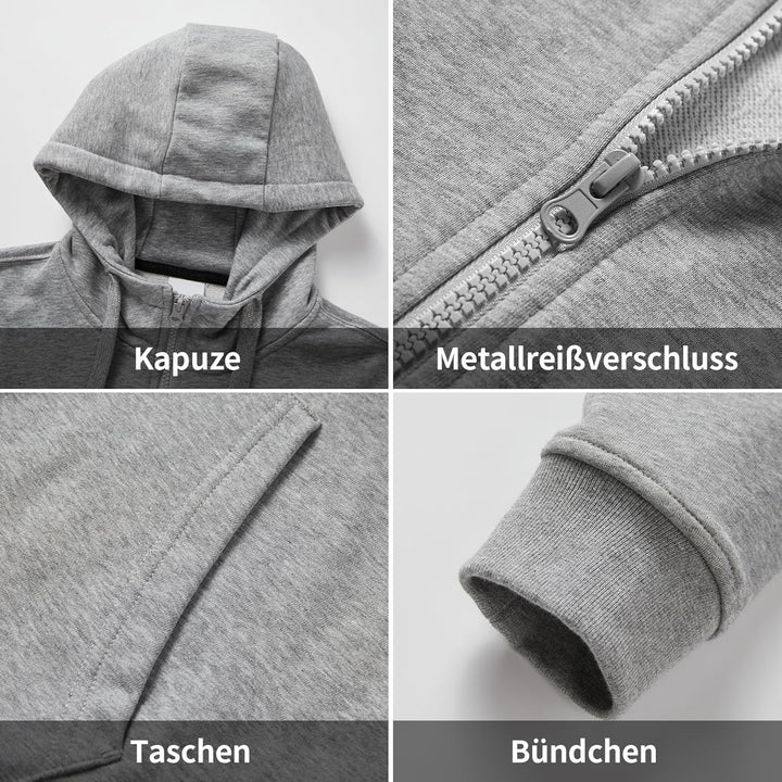 W JIANWANG Trainingsanzug Herren Hoodie Baumwolle Jogginganzug Herren Athletisch Komfortabel Tracksu