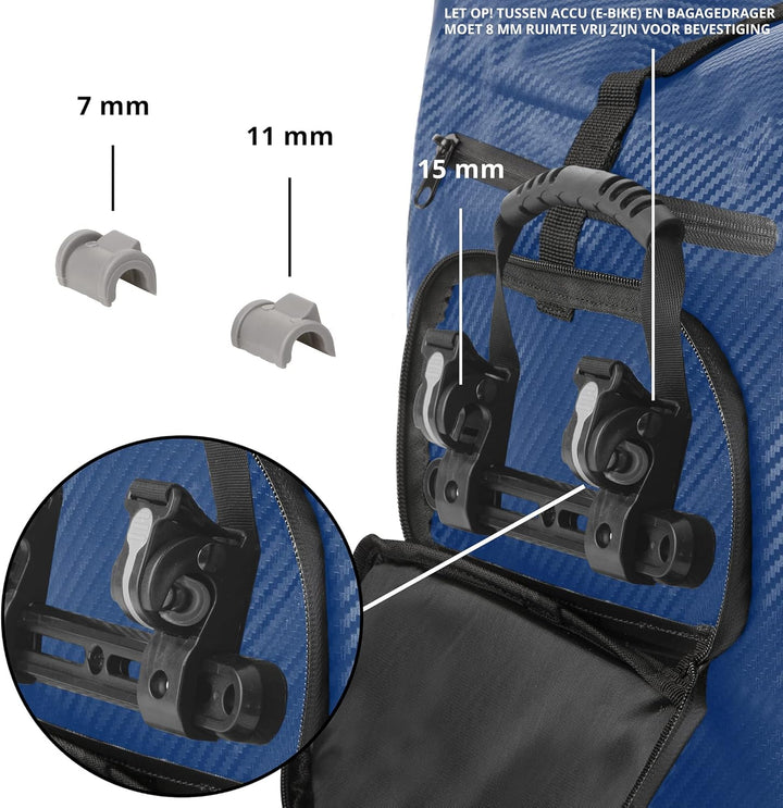 Dutch Mountains Fahrradtasche Rucksack und Schultergurt - Laptopfach - Einzel Pannier Tasche fahhrra