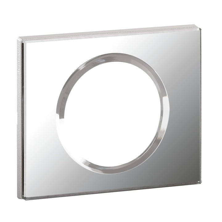 Legrand Céliane2 Platte mit Loch, Transparent, LEG69121 Verre Miroir, Verre Miroir
