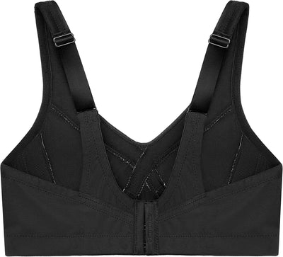 Glamorise Damen Full Coverage Bra 75B Schwarz, 75B Schwarz